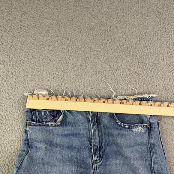 Rag & Bone Peyton Mid-Rise Bootcut Frayed Hem & Waist Blue Jeans Women's 24x30 - Picture 4 of 14